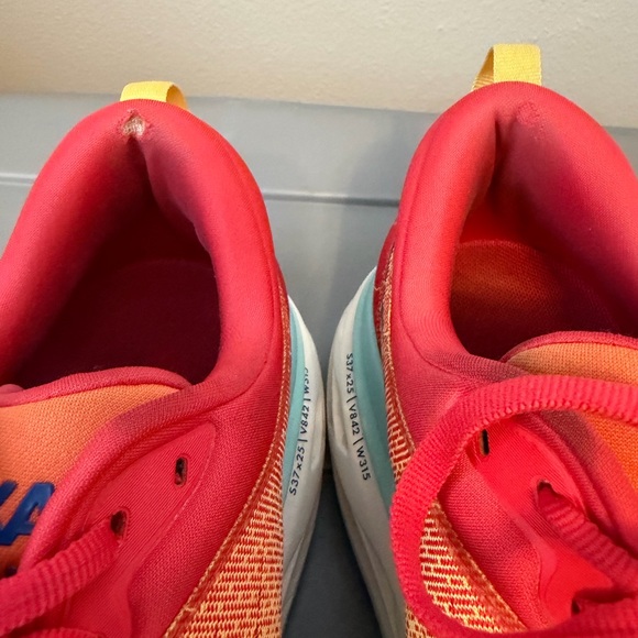 Hoka Red and Yellow Running Shoes - Picture 10 of 10